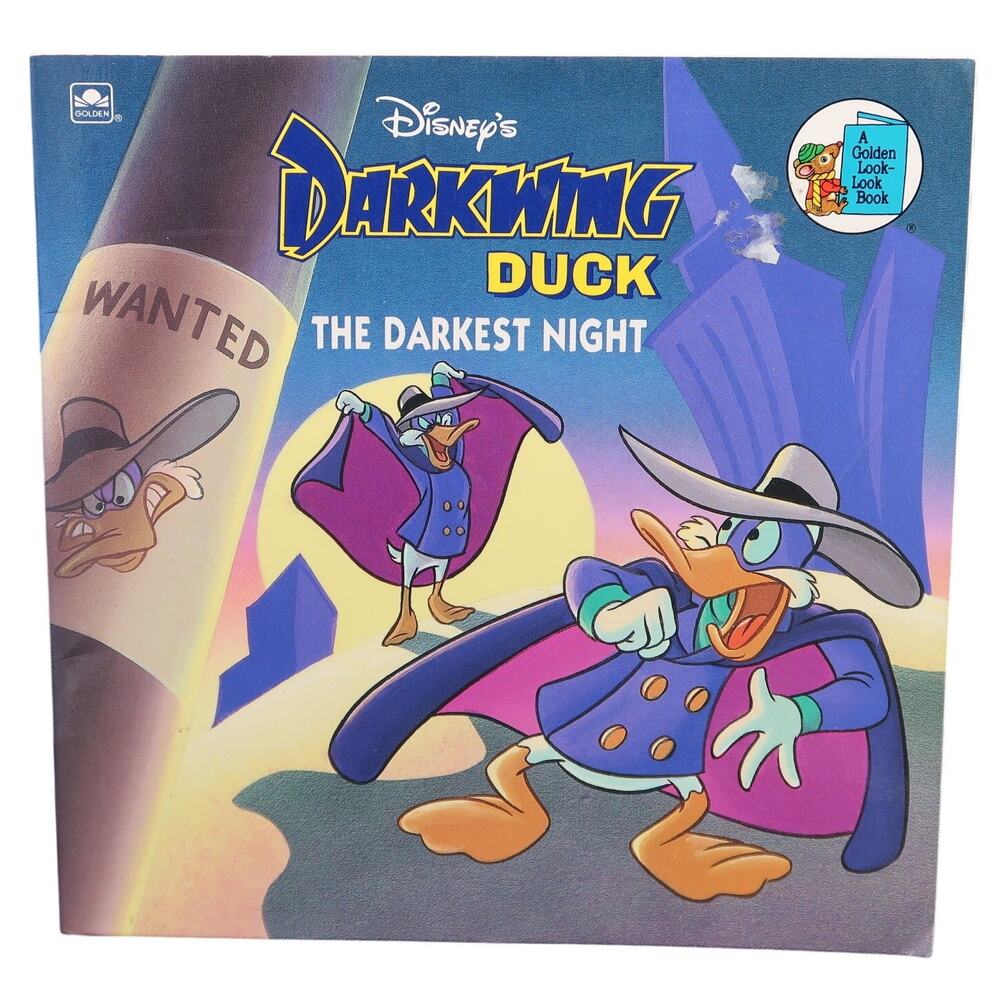 Disney's Darkwing Duck The Darkest Night Golden Book Vintage 1991 Look Look